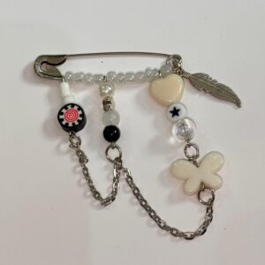 Black Safety Pin Bag Charm