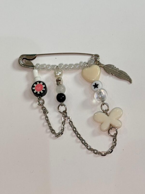 Black Safety Pin Bag Charm