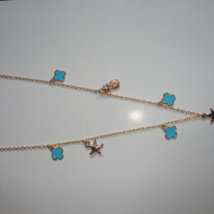 Blue Gold Summer Necklace